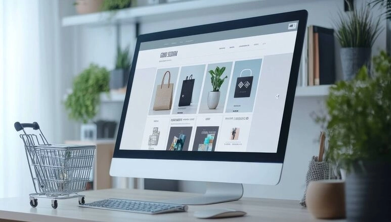 Modern eCommerce store website display