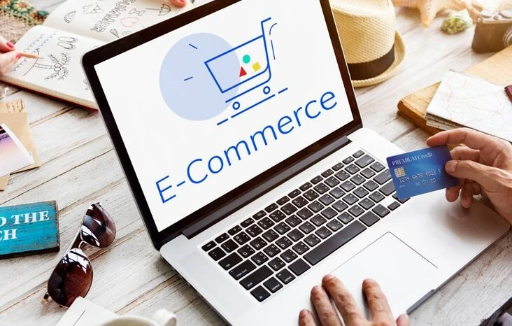 E-commerce online shopping website on laptop