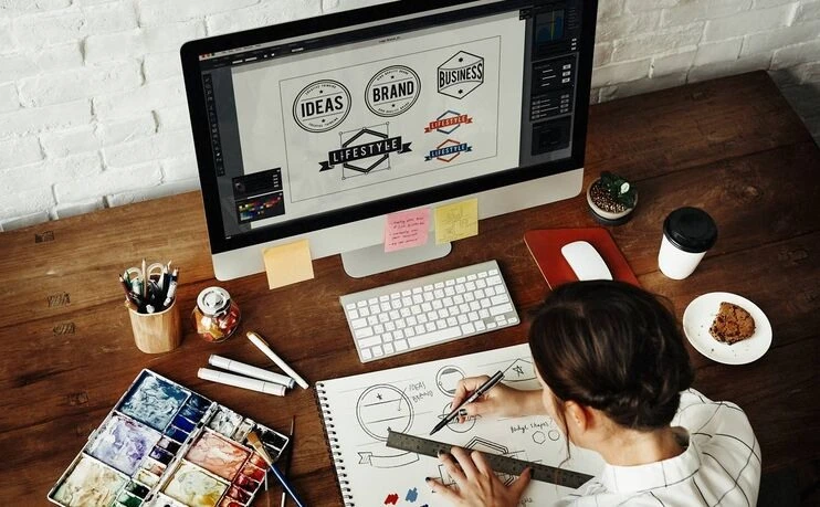 Amazon logo evolution timeline and brand design history infographic