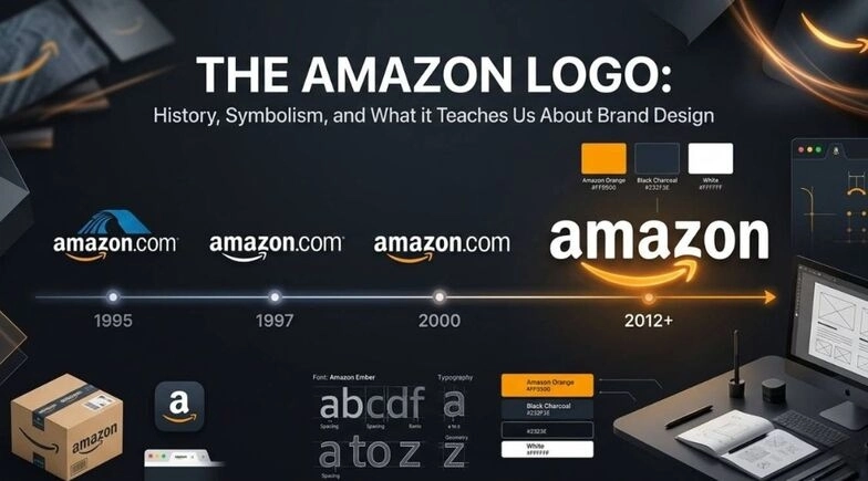 Graphic designer creating business logo and branding concepts on desktop