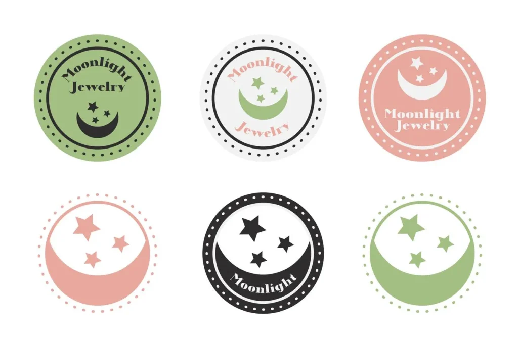 Custom jewelry logo design collection and branding