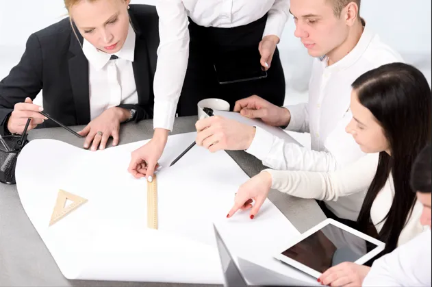 Creative design team discussion