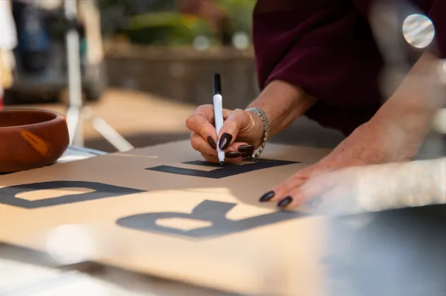 Hand-drawn logo design